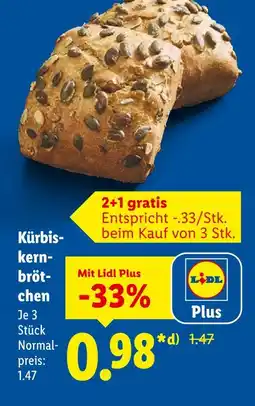 Lidl Kürbiskernbrötchen Angebot