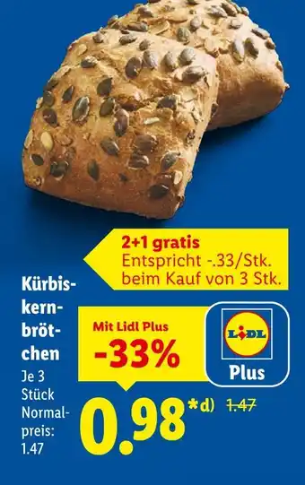 Lidl Kürbiskernbrötchen Angebot