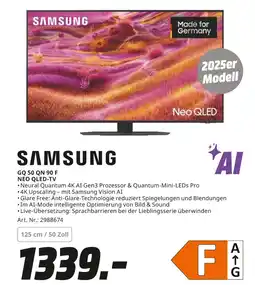 MediaMarkt Samsung gq 50 qn 90 f neo qled-tv Angebot