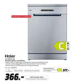 MediaMarkt Haier xf 4c4e1s-84 geschirrspüler, standfähig Angebot