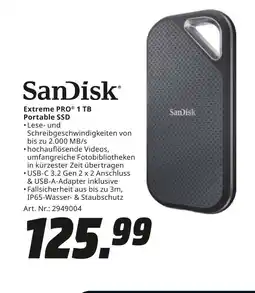 MediaMarkt Sandisk extreme pro 1 tb portable ssd Angebot