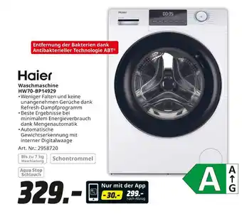 MediaMarkt Haier waschmaschine hw70-bp14929 Angebot