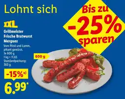 Lidl Grillmeister frische bratwurst merguez Angebot
