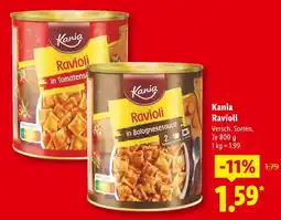 Lidl Kania ravioli in tomatensauce Angebot
