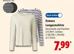 Lidl Esmara langarmshirts Angebot