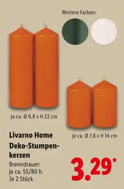 Lidl Livarno home deko-stumpenkerzen Angebot