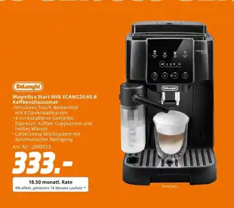 MediaMarkt Delonghi magnifica start milk ecam220.60.b kaffeevollautomat Angebot