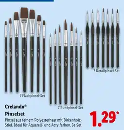Lidl Crelando 7 flachpinsel-set Angebot