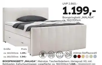 Mömax Boxspringbett „malaga“ Angebot