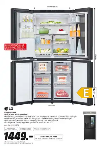 MediaMarkt Lg gmg861epape multi-door mit instaview Angebot
