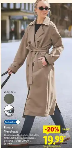Lidl Esmara trenchcoat Angebot