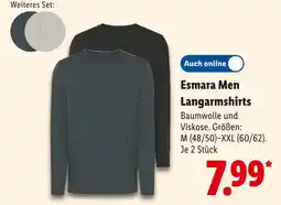 Lidl Esmara men langarmshirts Angebot