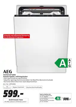MediaMarkt Aeg fse7672ap 5000 geschirrspüler Angebot