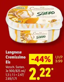 Lidl Langnese cremissimo eis Angebot