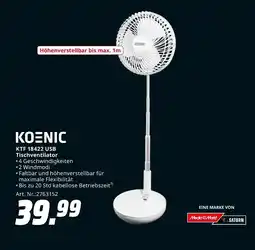 MediaMarkt Koenic ktf 18422 usb tischventilator Angebot