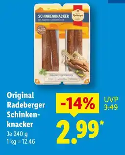 Lidl Radeberger original schinkenknacker Angebot