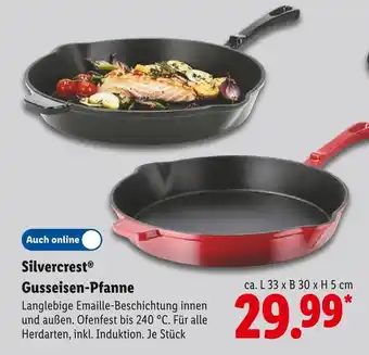 Lidl Silvercrest gusseisen-pfanne schwarz Angebot