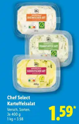 Lidl Chef select kartoffelsalat rheinischer art Angebot