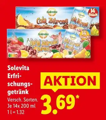 Lidl Solevita cola zitrone Angebot