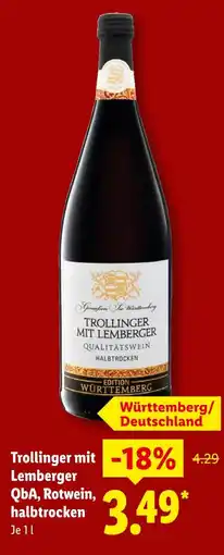 Lidl Trollinger mit lemberger Angebot