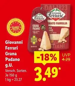 Lidl Giovanni ferrari grana padano g.u Angebot