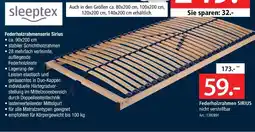 Zurbrüggen Sleeptex federholzrahmenserie sirius Angebot
