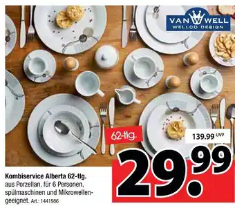 Zurbrüggen Van well kombiservice alberta 62-tlg Angebot