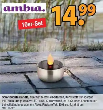 Zurbrüggen Ambia solarleuchte candle Angebot