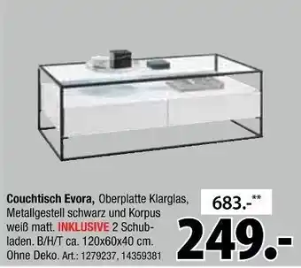Zurbrüggen Couchtisch evora Angebot