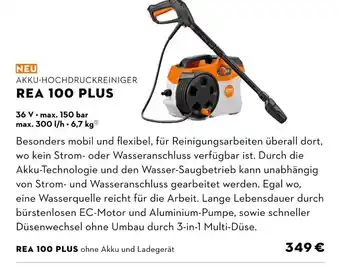 STIHL Akku-hochdruckreiniger rea 100 plus Angebot