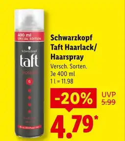 Lidl Schwarzkopf taft haarspray Angebot