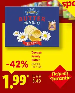 Lidl Dovgan family butter maslo Angebot