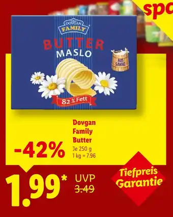Lidl Dovgan family butter maslo Angebot