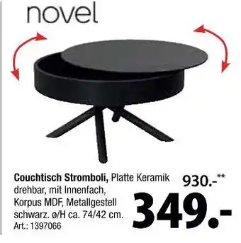 Zurbrüggen Novel couchtisch stromboli Angebot