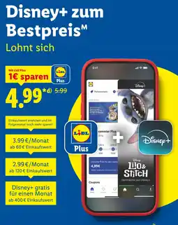 Lidl Disney+ disney+ zum bestpreis Angebot