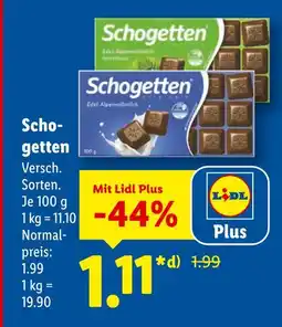 Lidl Schogetten edel-alpenvollmilch Angebot