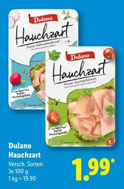 Lidl Dulano hauchzart feine hähnchenbrust Angebot