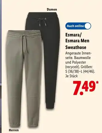 Lidl Esmara men sweathose Angebot