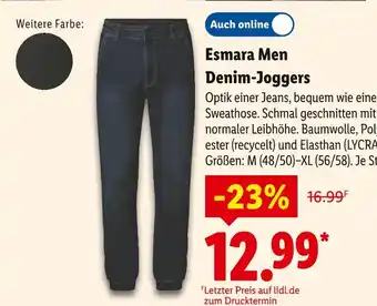 Lidl Esmara men denim-joggers Angebot