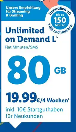 Lidl Unlimited on demand l Angebot