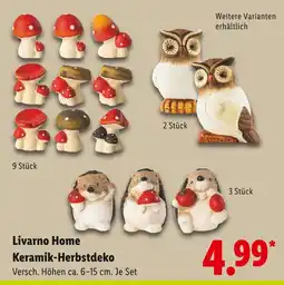 Lidl Livarno home keramik-herbstdeko pilze Angebot