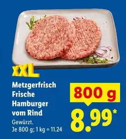 Lidl Metzgerfrisch frische hamburger vom rind Angebot