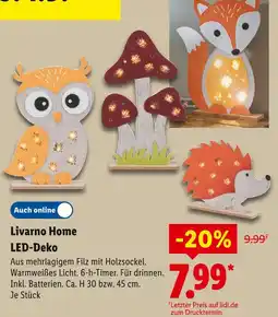 Lidl Livarno home led-deko eule Angebot