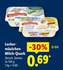 Lidl Leckermäulchen milch-quark Angebot