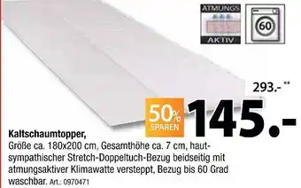 Zurbrüggen Kaltschaumtopper Angebot