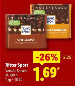 Lidl Ritter sport voll-nuss Angebot