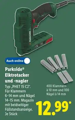 Lidl Parkside elektrotacker und -nagler Angebot