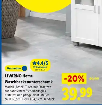 Lidl Livarno home waschbeckenunterschrank modell basel Angebot