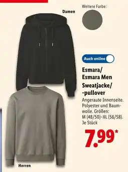 Lidl Esmara sweatjacke Angebot