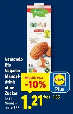 Lidl Vemondo bio veganer mandeldrink ohne zucker Angebot